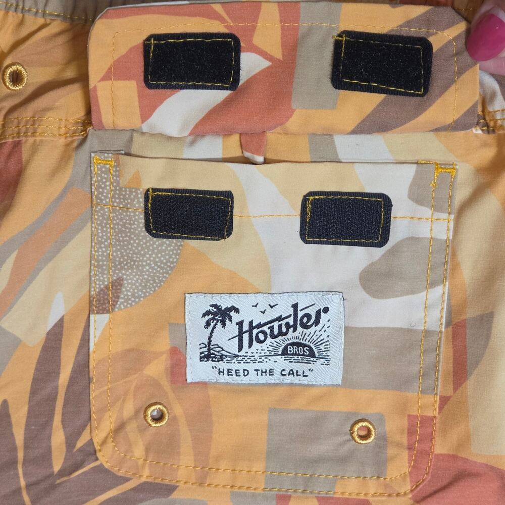NWT Howler Brothers Deep Set Boardshorts sz 32 Savannah Abstract Sunrise #1332 - Picture 10 of 12